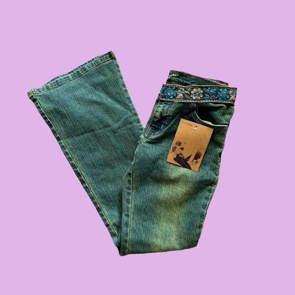FLARE LOW RISE JEANS - Picture 4 of 7